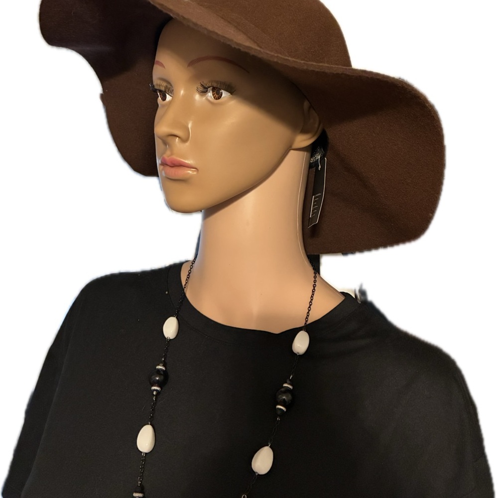NWT Chic Brown Wide-Brim Bohemian Hat